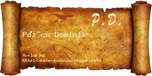 Pécs Dominik névjegykártya